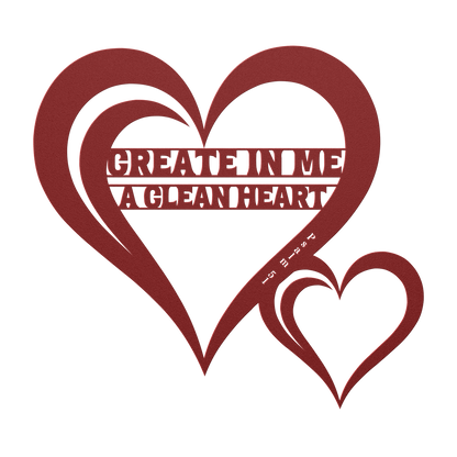 Responsorial Psalm 51:10 Create In Me A Clean Heart Metal Wall Art-Wall Art-Red-12 Inch-mysticalcherry