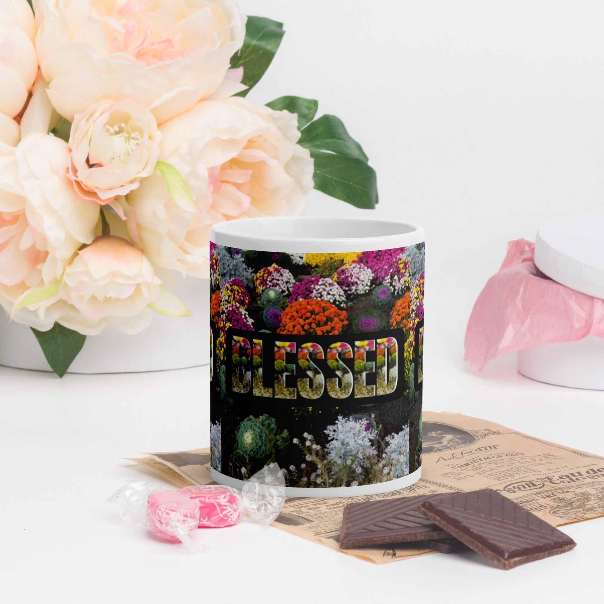 SERENE SIPS: THE FLOWERS BLESSED MUGS COLLECTION-white mug-mysticalcherry
