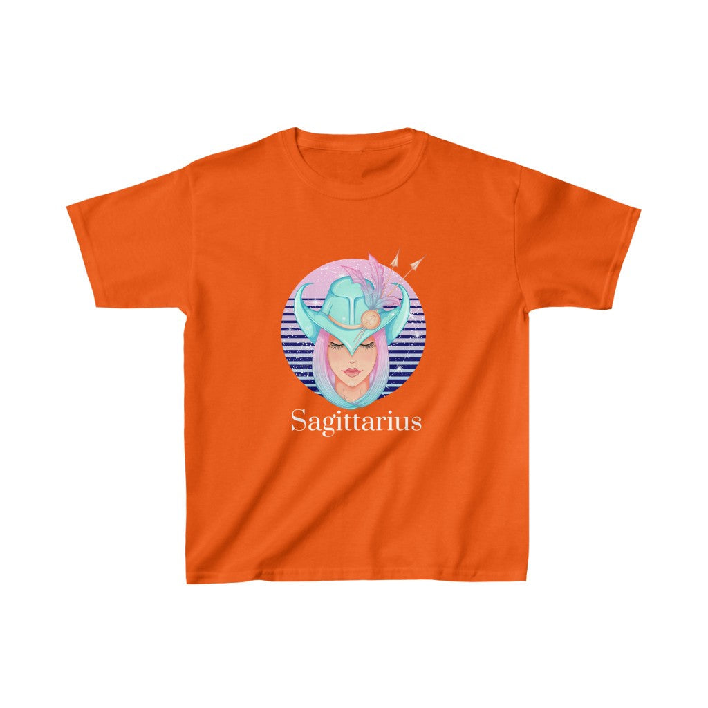 Sagittarius Kids Cotton™ Tee-Kids clothes-XS-Orange-mysticalcherry