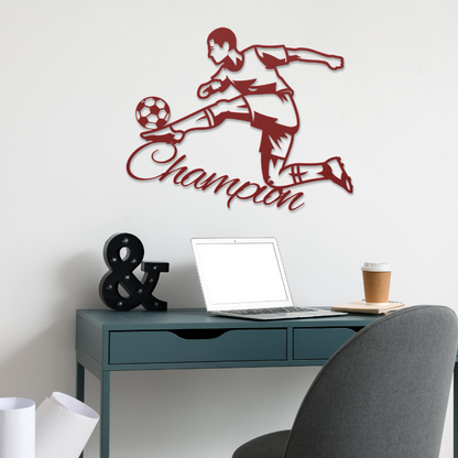 Soccer Champion Metal Wall Art-Wall Art-mysticalcherry