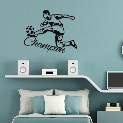 Soccer Champion Metal Wall Art-Wall Art-mysticalcherry