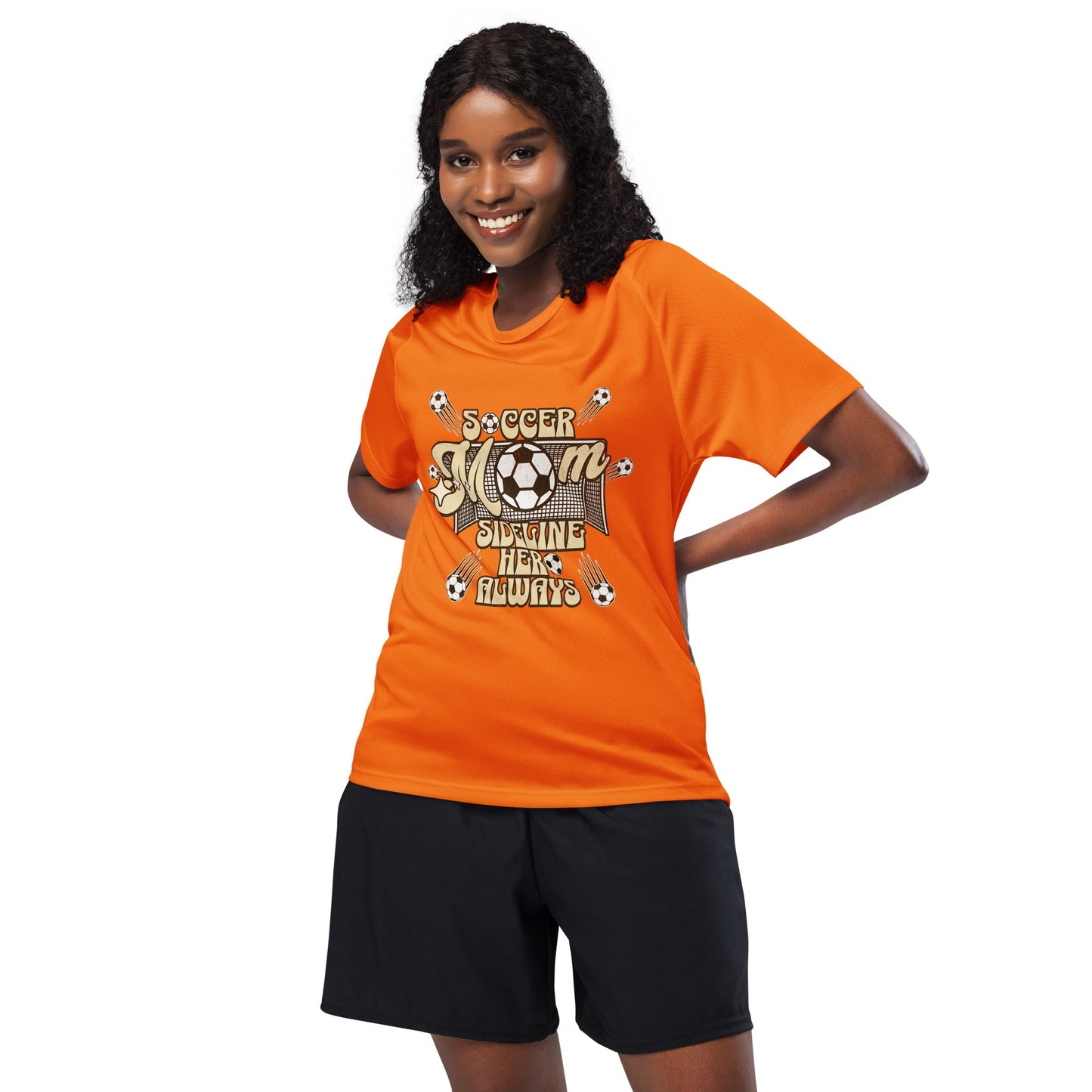 Soccer MOM Sideline Hero Always Sports Jersey-sweatshirt-Neon Orange-S-mysticalcherry
