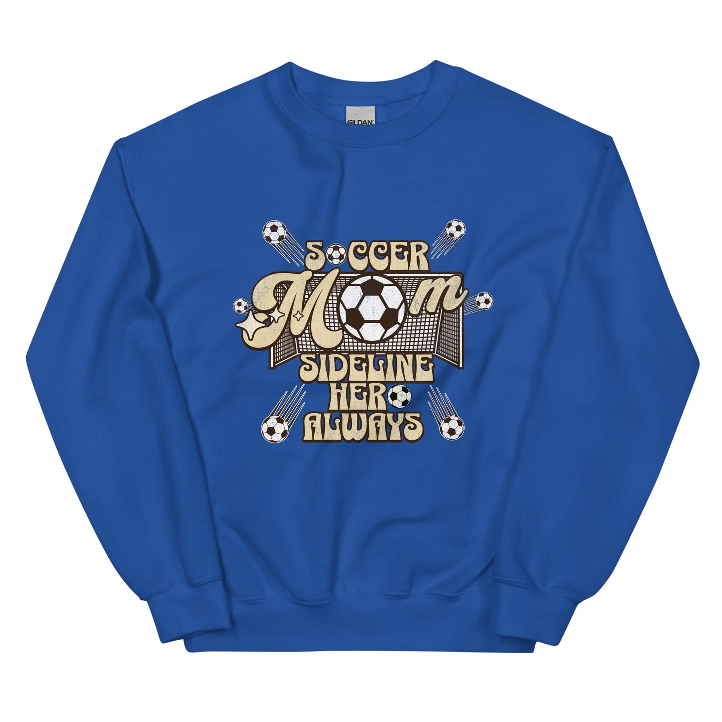 Soccer MOM Sideline Hero Always Sweatshirt-sweatshirt-Royal-S-mysticalcherry