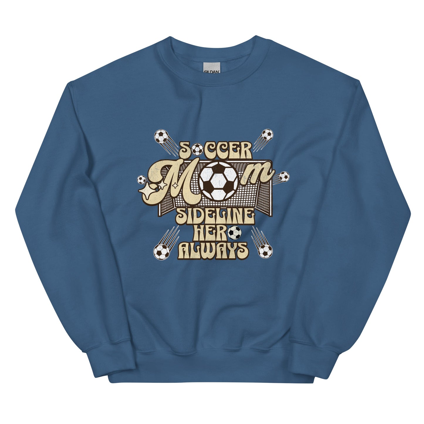Soccer MOM Sideline Hero Always Sweatshirt-sweatshirt-Indigo Blue-S-mysticalcherry
