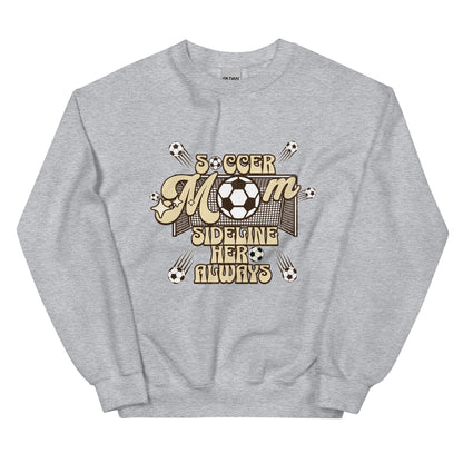 Soccer MOM Sideline Hero Always Crewneck Sweatshirt-sweatshirt-Sport Grey-S-mysticalcherry