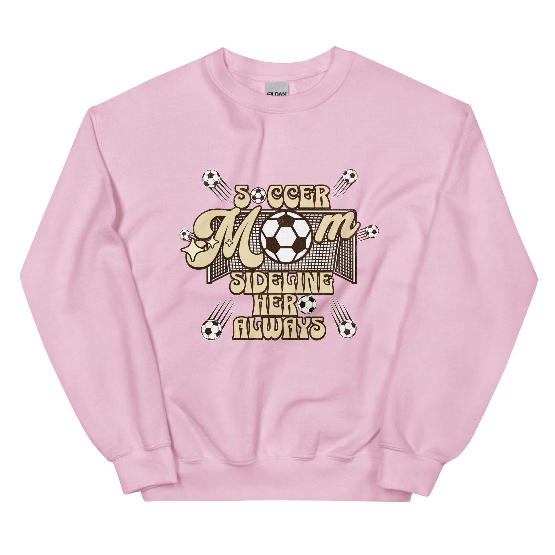 Soccer MOM Sideline Hero Always Sweatshirt-sweatshirt-Light Pink-S-mysticalcherry
