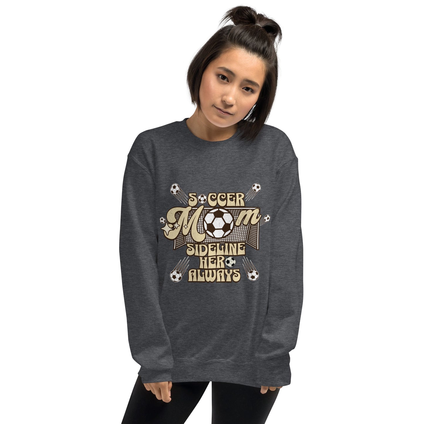Soccer MOM Sideline Hero Always Crewneck Sweatshirt-sweatshirt-mysticalcherry