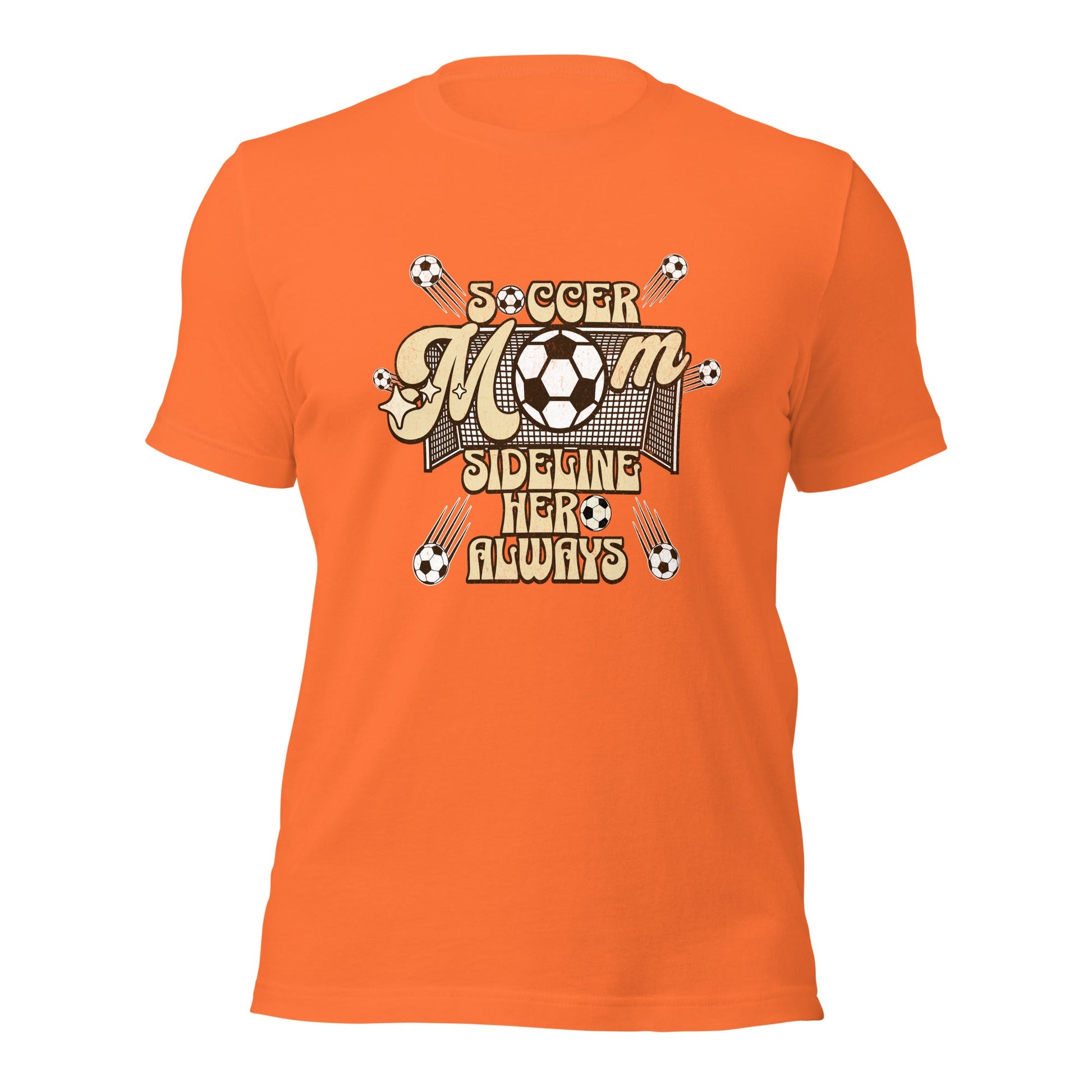 Soccer MOM Sideline Hero Always T-shirt-Orange-S-mysticalcherry