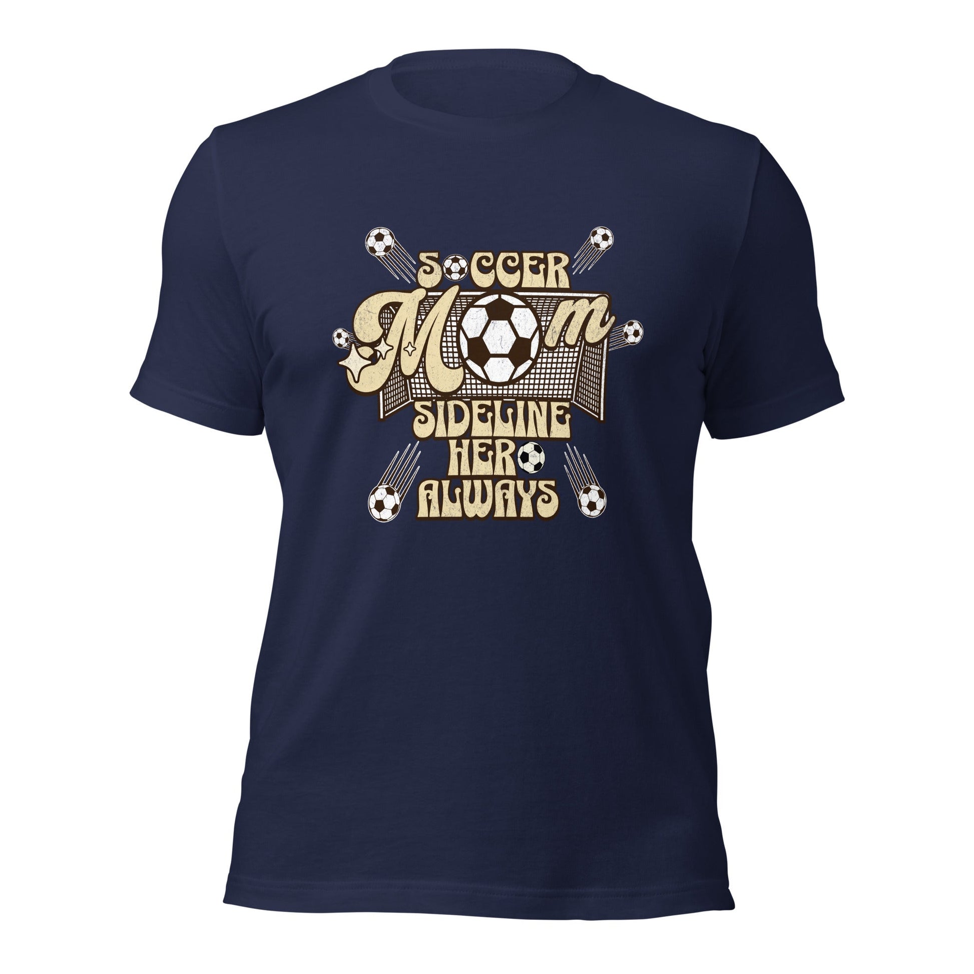 Soccer MOM Sideline Hero Always T-shirt-Navy-S-mysticalcherry