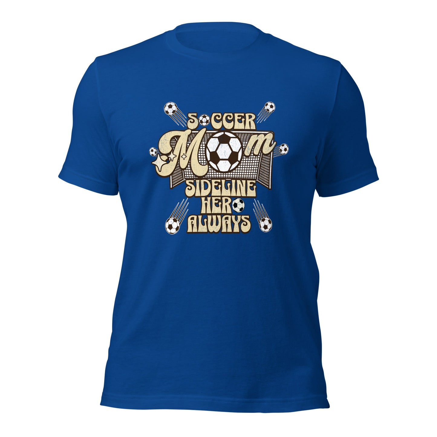 Soccer MOM Sideline Hero Always T-shirt-True Royal-S-mysticalcherry