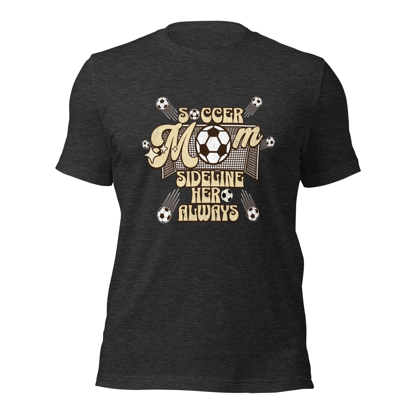 Soccer MOM Sideline Hero Always T-shirt-Dark Grey Heather-S-mysticalcherry
