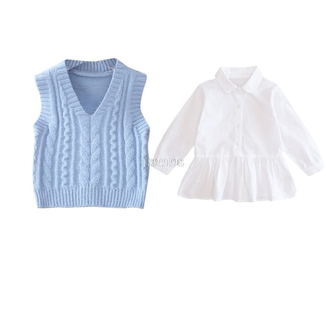Sweet Candy Sweater Vest Set I-clothes- sweater-Blue-12M-mysticalcherry