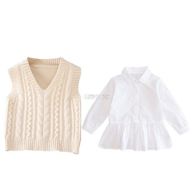 Sweet Candy Sweater Vest Set I-clothes- sweater-Beige-12M-mysticalcherry