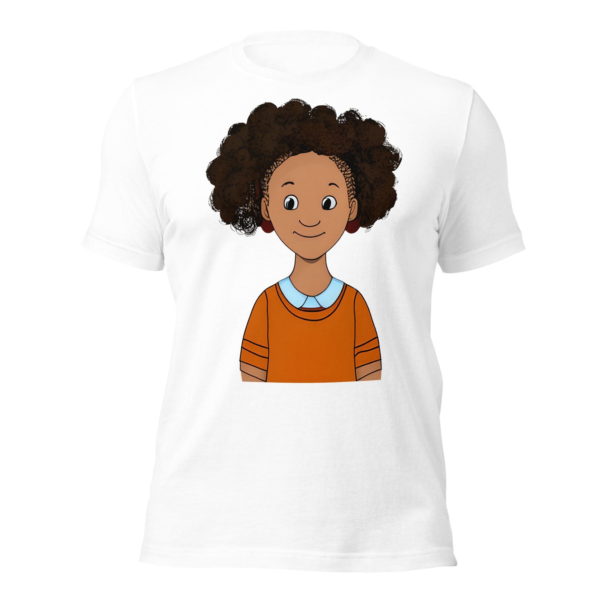 Synetta A 6yr Old Happy Girl Art T-shirt-Wearable art t-shirt-White-XS-mysticalcherry
