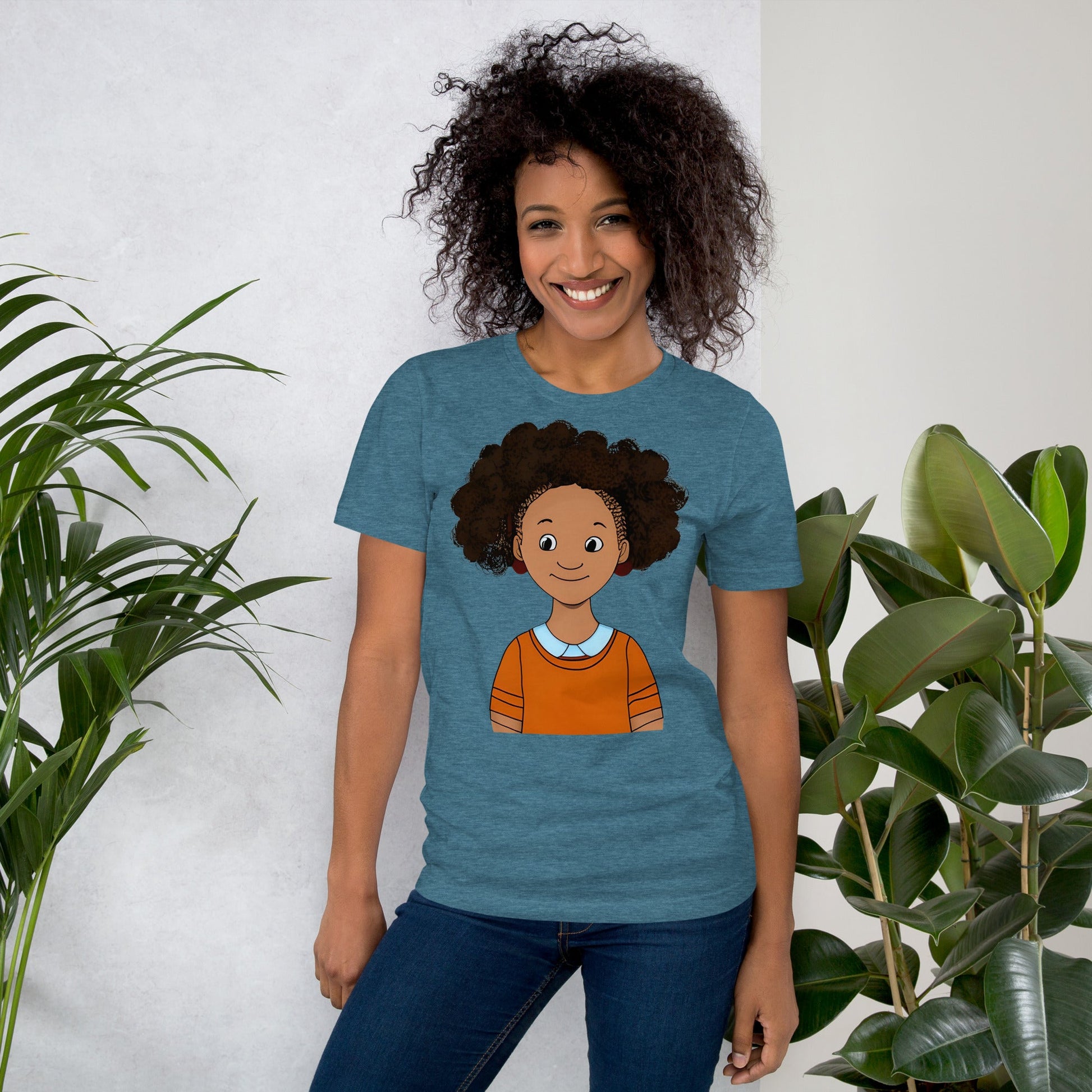 Synetta A 6yr Old Happy Girl Art T-shirt-Wearable art t-shirt-mysticalcherry