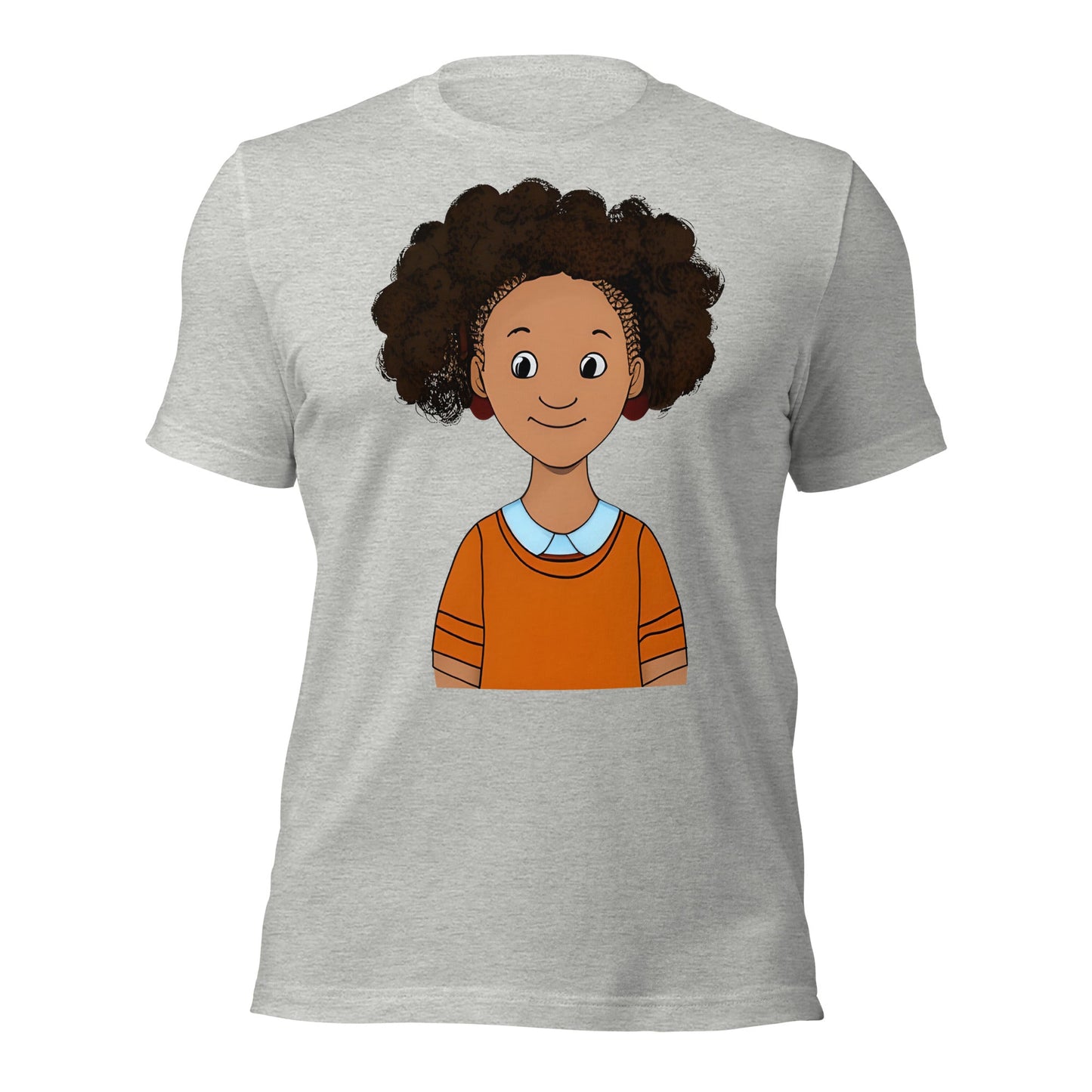 Synetta A 6yr Old Happy Girl Art T-shirt-Wearable art t-shirt-Athletic Heather-XS-mysticalcherry