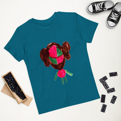 THING ORGANIC COTTON KIDS T-SHIRT-Wearable art t-shirt-Ocean Depth-3-4-mysticalcherry