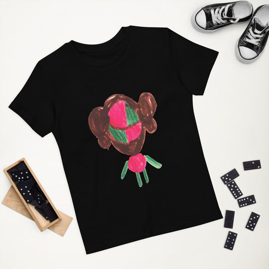 THING ORGANIC COTTON KIDS T-SHIRT-Wearable art t-shirt-Black-3-4-mysticalcherry