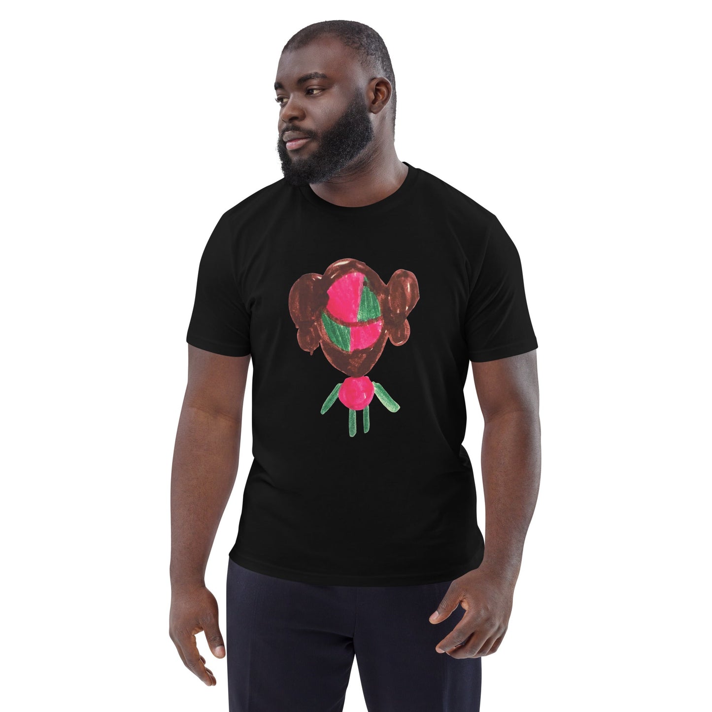 THING ORGANIC COTTON WEARABLE ART T-SHIRT-Wearable art t-shirt-Black-S-mysticalcherry