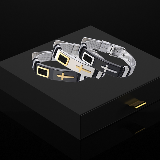 Titanium Steel Cross Bracelet-bracelet-mysticalcherry