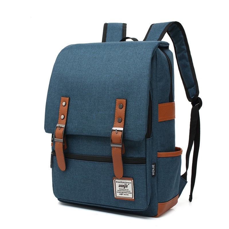 Vintage Laptop Backpack-backpack-deep blue-16inch-mysticalcherry
