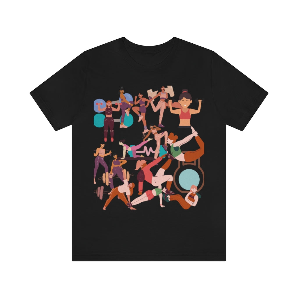 Workout Explosion Graphic Tee-T-Shirt-Black-S-mysticalcherry