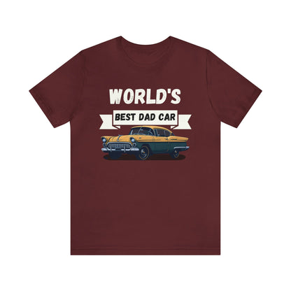 World Best Dad Car T-Shirt-T-Shirt-Maroon-S-mysticalcherry