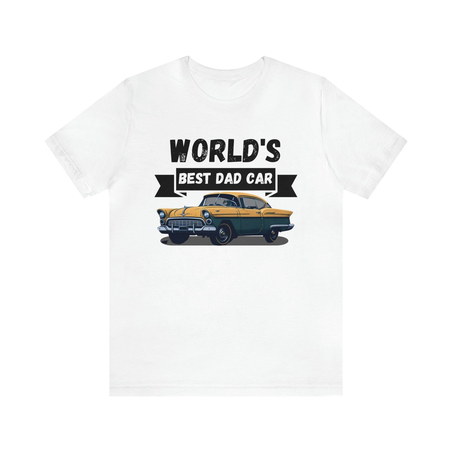 World Best Dad Car T-Shirt-T-Shirt-White-S-mysticalcherry