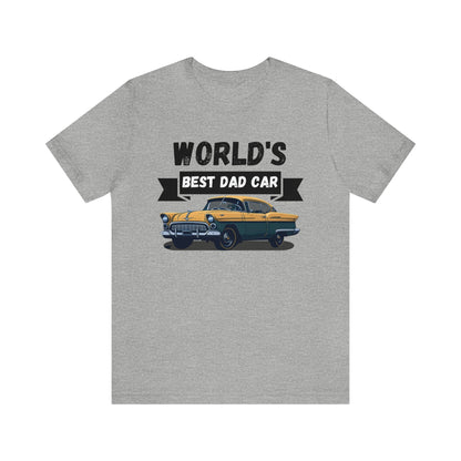 World Best Dad Car T-Shirt-T-Shirt-Athletic Heather-S-mysticalcherry