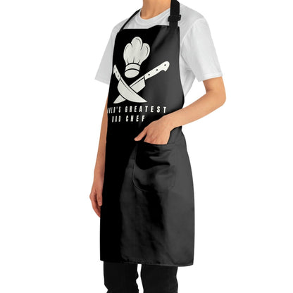 World Greatest DAD Chef Cooking Apron-All Over Prints-One size-Black-mysticalcherry
