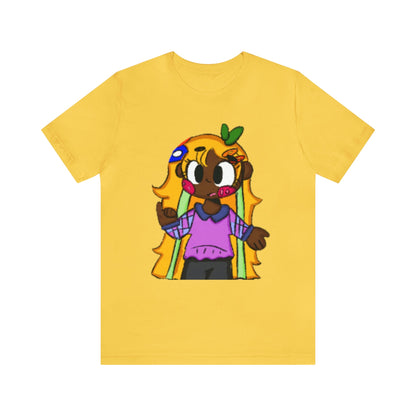 Yellow Hair Girl Character T-shirt-Wearable art t-shirt-Yellow-S-mysticalcherry