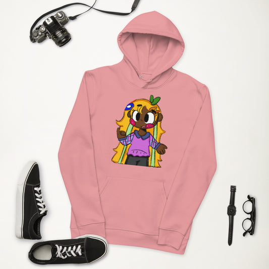 Yellow Hair Girl Essential Eco Hoodie-ECO-FRIENDLY HOODIE-Canyon Pink-S-mysticalcherry