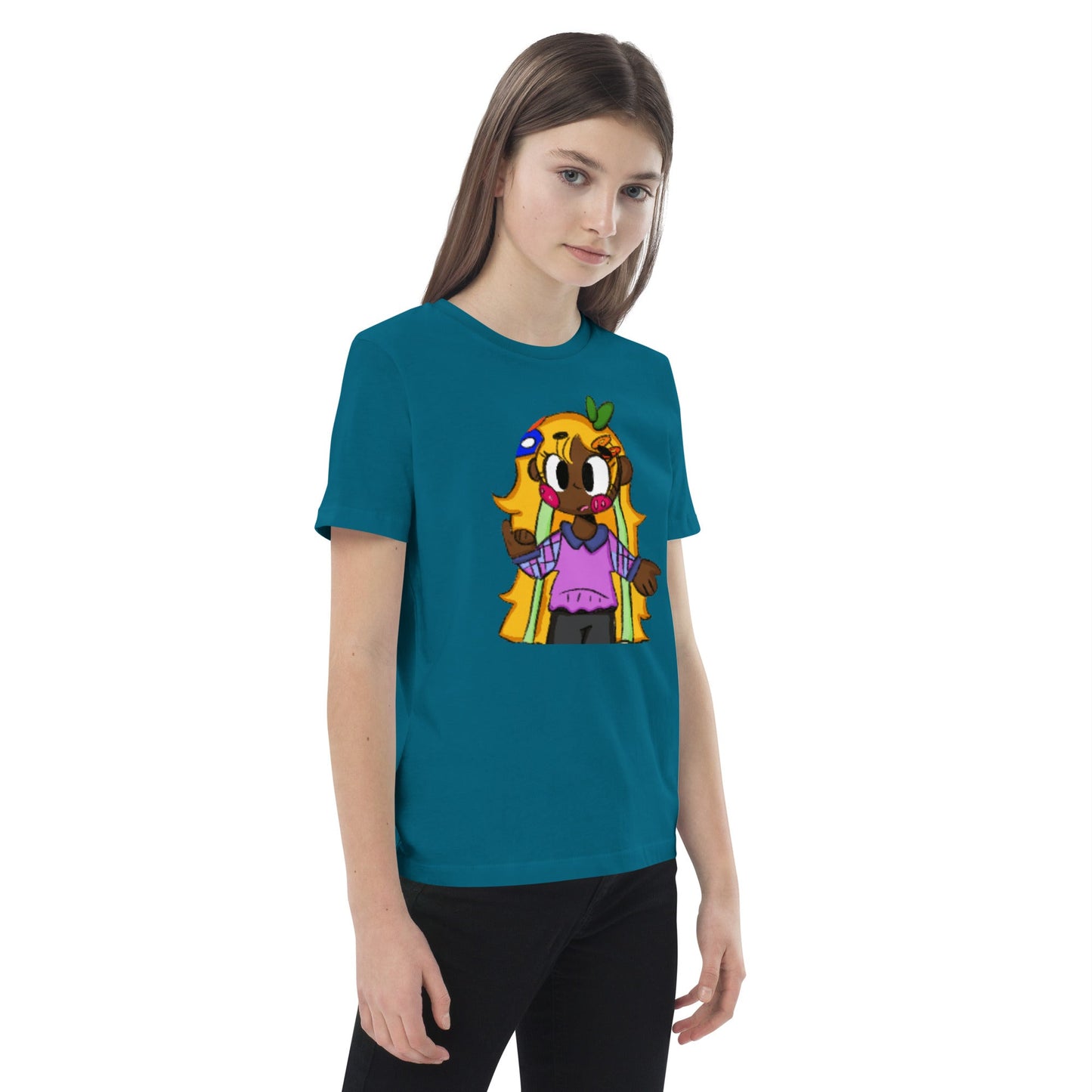 Yellow Hair Girl Organic Cotton Kids T-shirt-ECO-FRIENDLY HOODIE-mysticalcherry