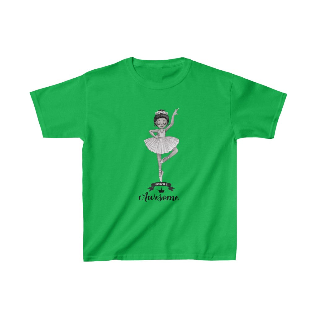 You Are Awesome Kids Heavy Cotton™ Tee-Kids clothes-XS-Irish Green-mysticalcherry