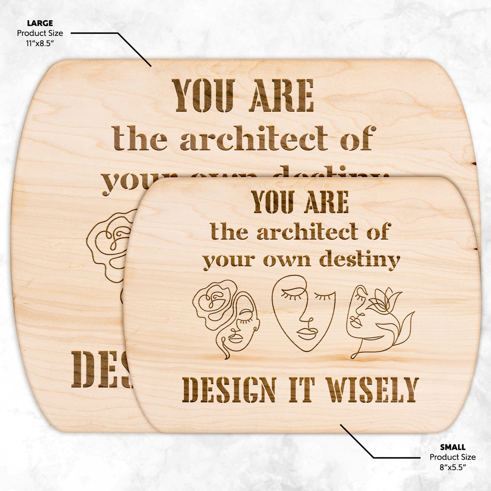 You Are The architect of Of Your Destiny Cutting Board-Kitchenware-Small-Maple-mysticalcherry