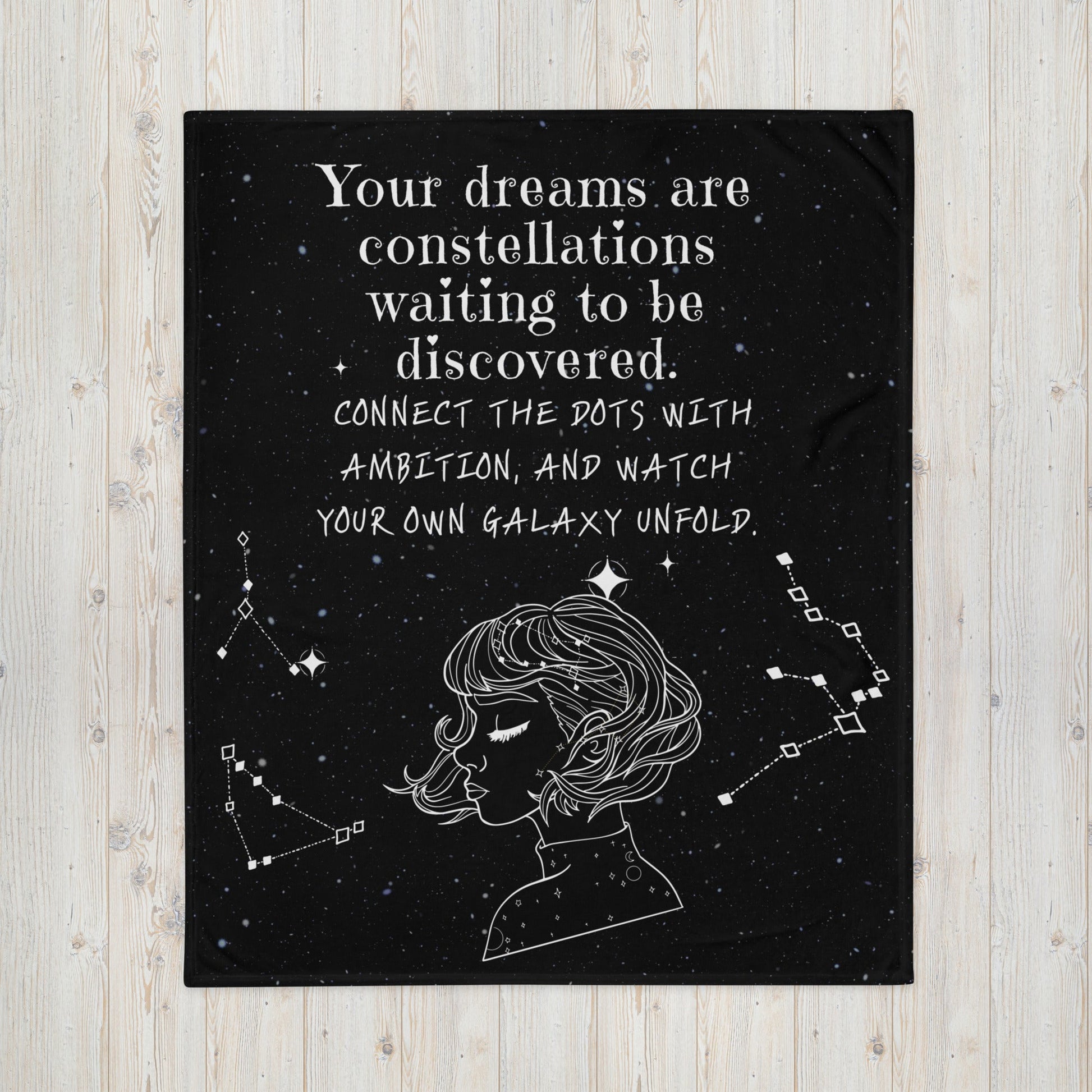 Your Dreams Are Constellations Waiting To Be Discovered Throw Blanket-50″×60″-mysticalcherry