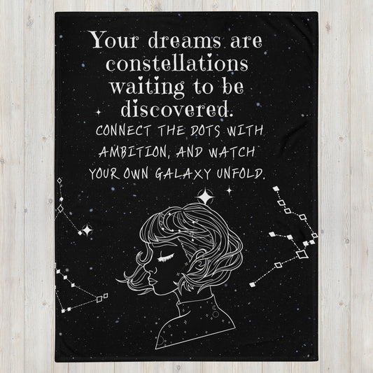 Your Dreams Are Constellations Waiting To Be Discovered Throw Blanket-60″×80″-mysticalcherry