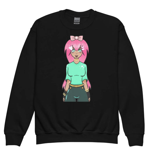 Youth crewneck sweatshirt-Black-XS-mysticalcherry