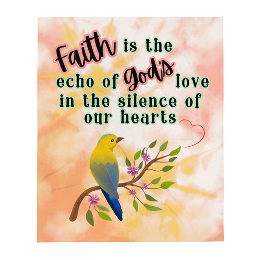 Faith Is The Echo of God's Love Throw Blanket-THROW BLANKET-50″×60″-mysticalcherry