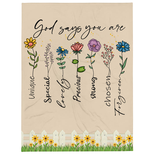 God Say You Are. Garden Throw Blanket-THROW BLANKET-60″×80″-mysticalcherry