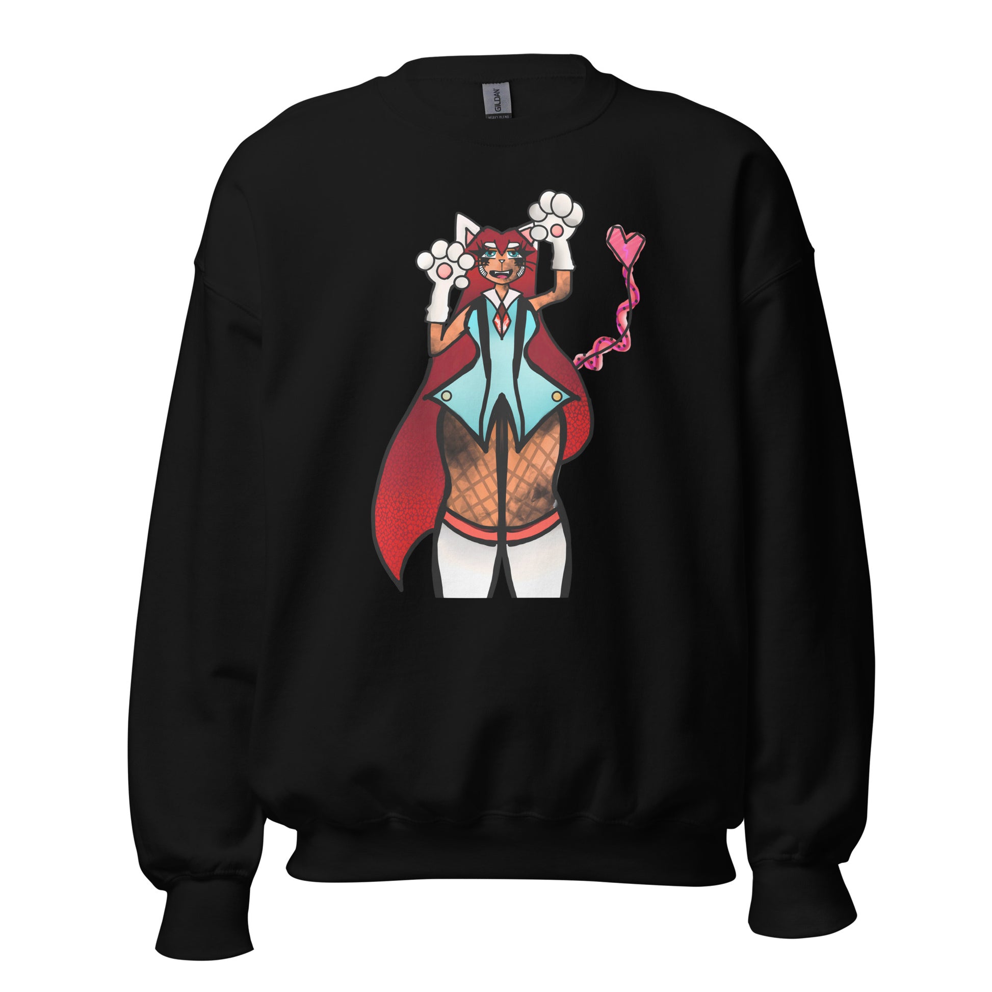 Lizbeth Niko Cat Lady Sweatshirt-sweatshirt-Black-S-mysticalcherry