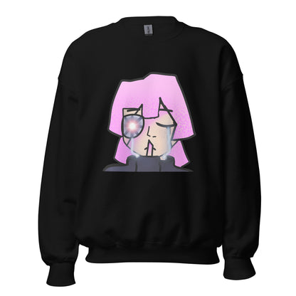 Hamika Character Crewneck Sweatshirt-sweatshirt-Black-S-mysticalcherry