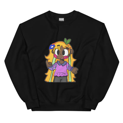 Chiisana Remon Character Sweatshirt-sweatshirt-Black-S-mysticalcherry