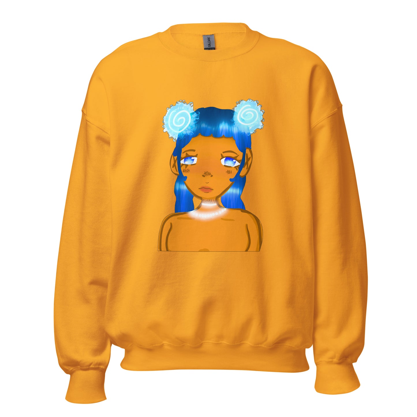 Aqua Blue Sweatshirt-sweatshirt-Gold-S-mysticalcherry