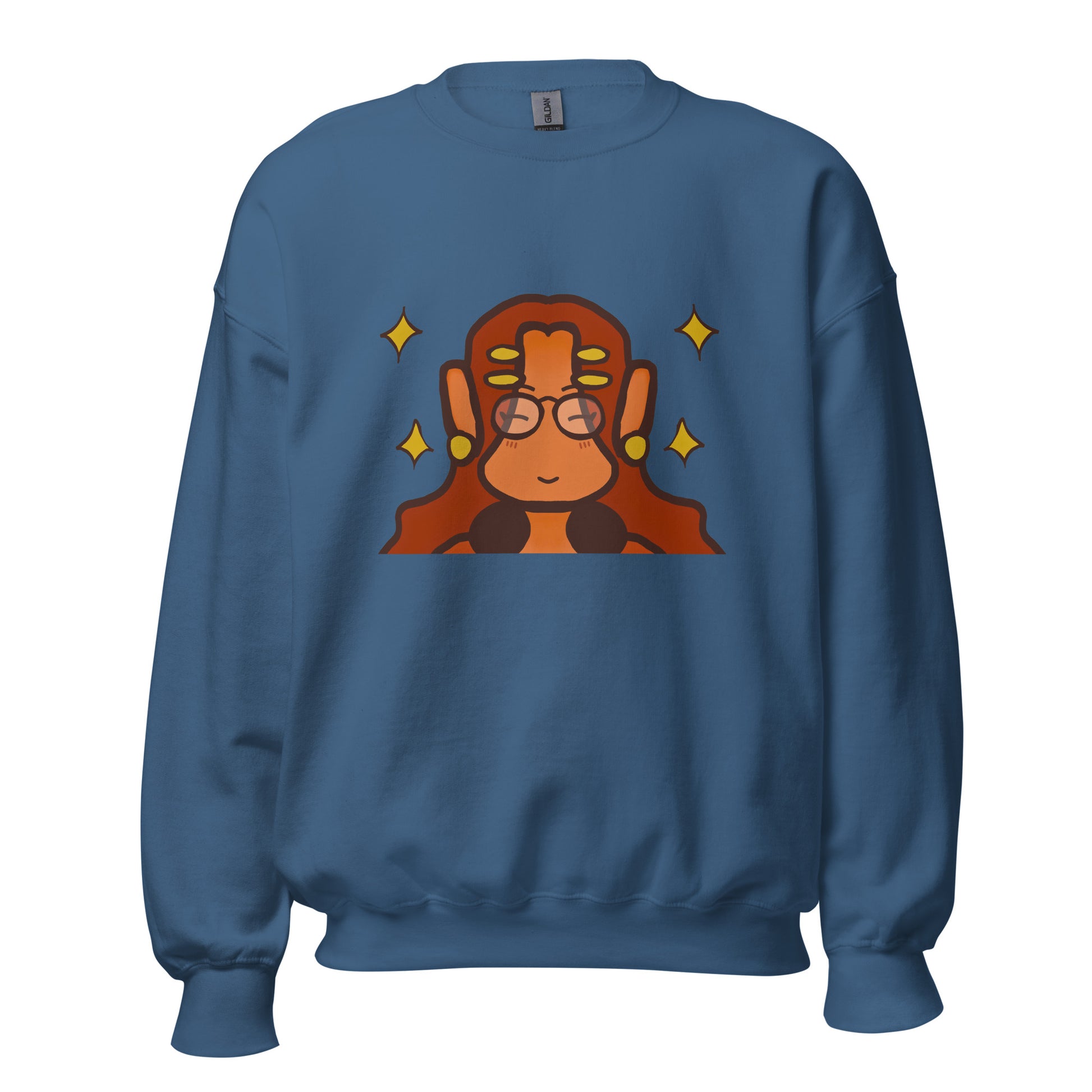 Chill And Cute Sweatshirt-sweatshirt-Indigo Blue-S-mysticalcherry