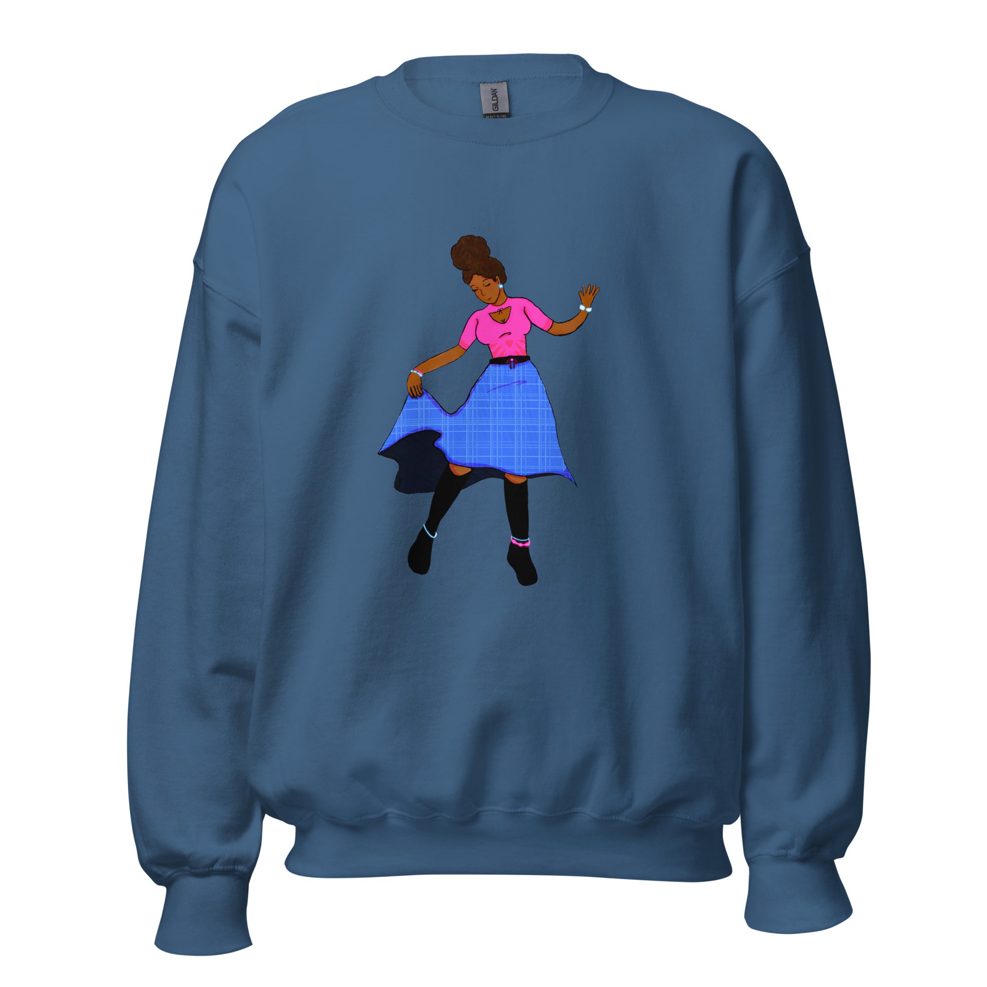 Fiji Dancer Sweatshirt-sweatshirt-Indigo Blue-S-mysticalcherry