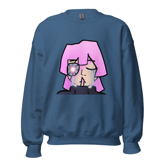 Hamika Character Crewneck Sweatshirt-sweatshirt-Indigo Blue-S-mysticalcherry