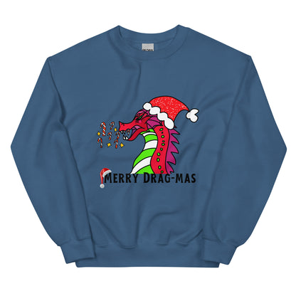 Merry Drag-Mas Sweatshirt-sweatshirt-Indigo Blue-S-mysticalcherry