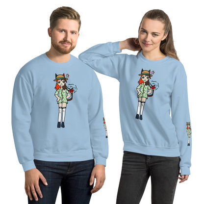 Jenny-Fur Wearable Art Sweatshirt By Synetta-crewneck-mysticalcherry