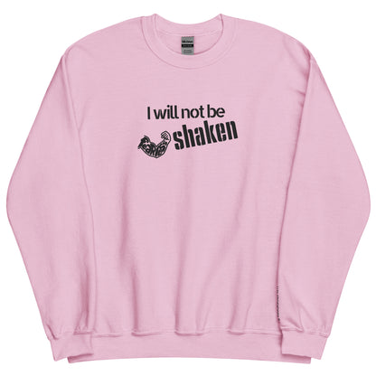 Embroidered I Will NOT Be Shaken Fearless Crewneck Sweatshirt-embroidery crewneck-Light Pink-S-mysticalcherry
